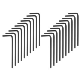 sourcing map 20pcs Hex Key Wrench 5/64" L-Shape Hexagon SAE Wrenches Chrome Vanadium Steel Repairing Tool for Home Repair, Black