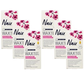 Nair Hair Remover Wax Ready- Strips 40 Count Legs/Body (6 Pack) by Nair