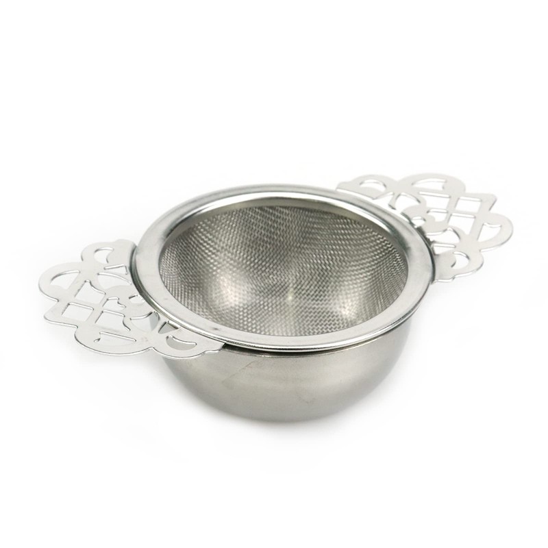 Tighall 1 Set Silver Stainless Steel Tea Strainer with Drip