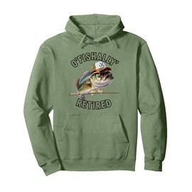 Ofishally Retired Fishing Retirement Party Gifts Dad Men Pullover Hoodie