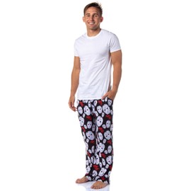 Friday The 13th Mens' Jason Voorhees Mask Horror Allover Print Sleep Pajama Pants (XX-Large)