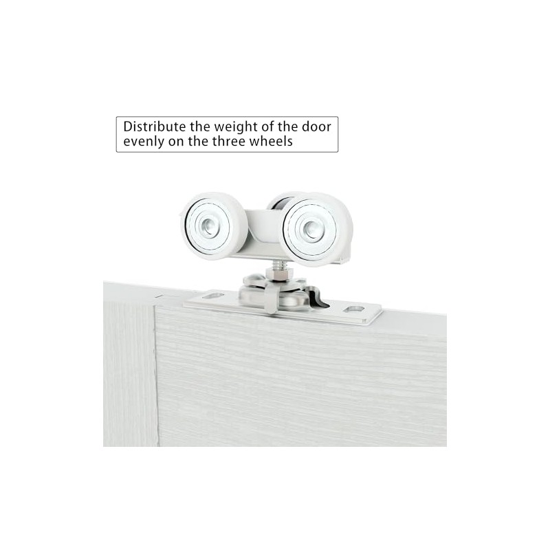 JUBEST Pocket Door Rollers Assembly, Commercial Grade Rollers Replacement, Top