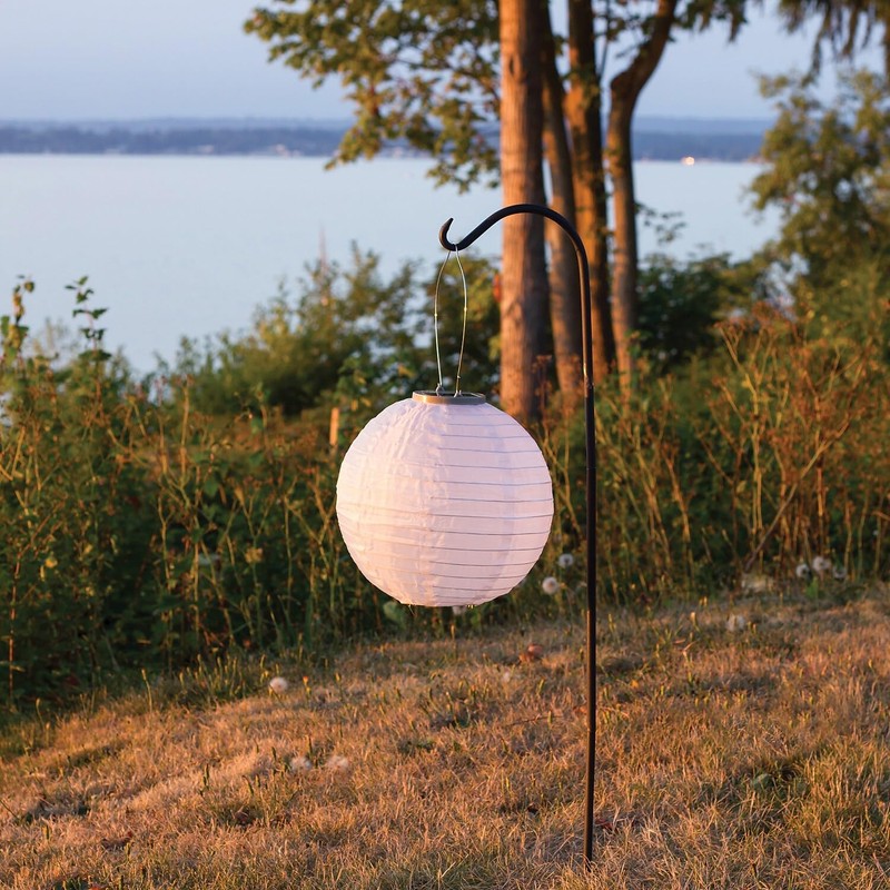 Allsop Home Garden 31577 10-in. Glow Nylon Solar Lantern