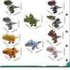 10 PCS Dinosaur Action Figures Set, Movable Mouths Biting Finger