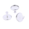 40pcs Stainless Steel Stud Earring Bezel Blanks Fit 12mm Cabochon