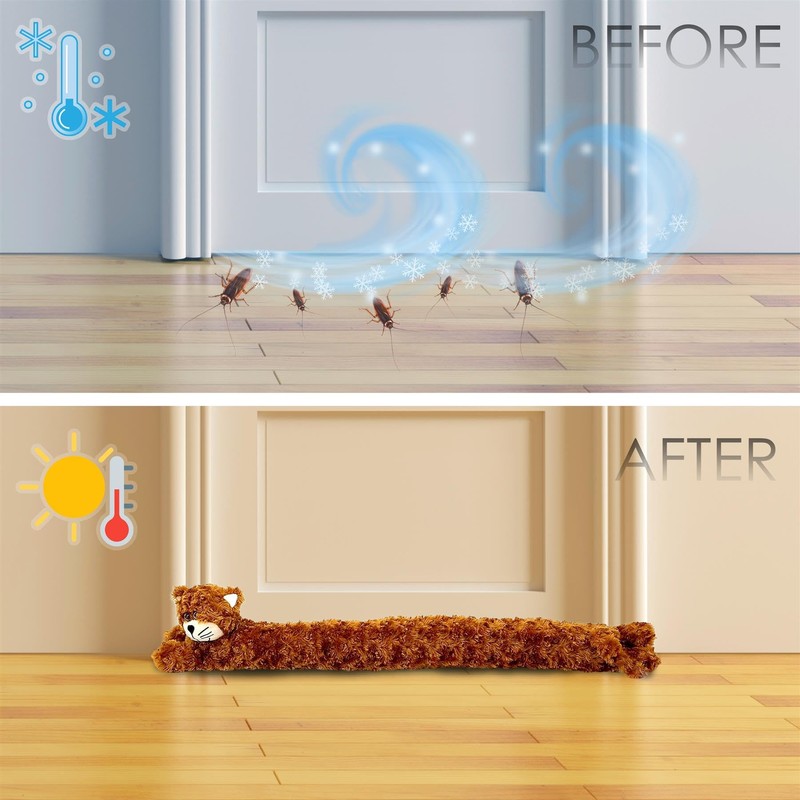 The Magic Toy Shop Brown Cat Novelty Draught Excluder Cushion