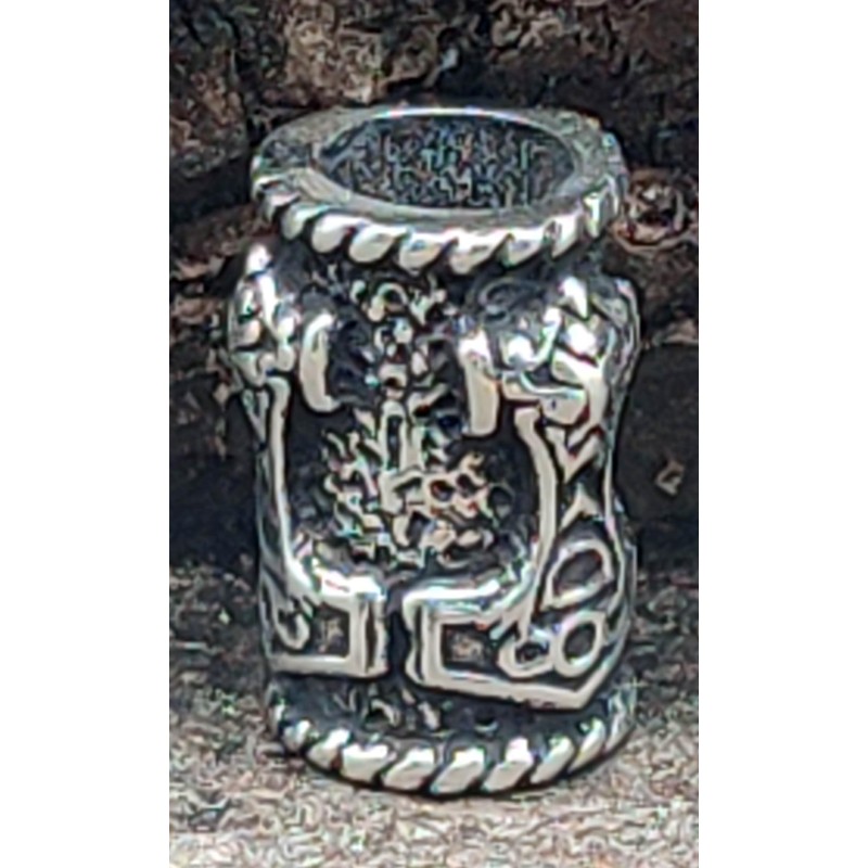 Thor's Hammer Beard Bead 925 Silver 5 mm, Enamel, No