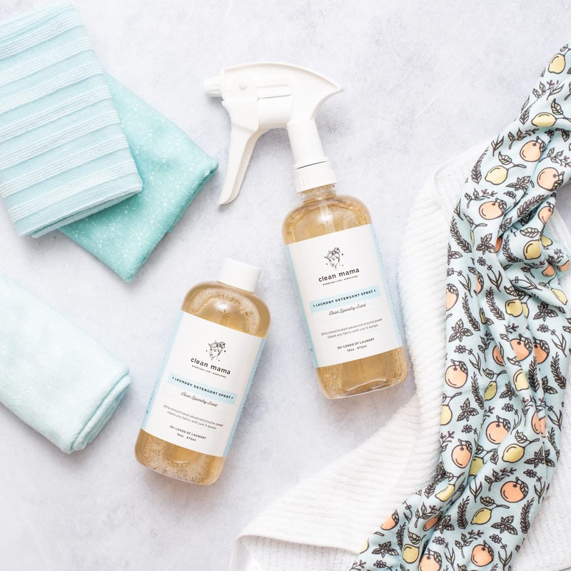 Clean Mama Laundry Detergent Spray & Pre-Treater - Natural Laundry