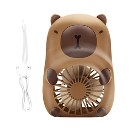 Hand Held Fan,Handheld Electric Capybara Fan - 3-Speed Desk Food Cooler, Air Cooling Stuff, Cool Accessories for Travel, Outdoor, Home & Offices