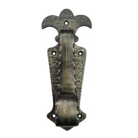 Adonai Hardware Leummim Antique Heavy Duty Cast Iron Front Entry Sturdy Stylish Ring Door Knockers (Antique Brass) for Vintage Wooden Barn Shed Doors, Gates, Fences, Furniture and Farmhouse