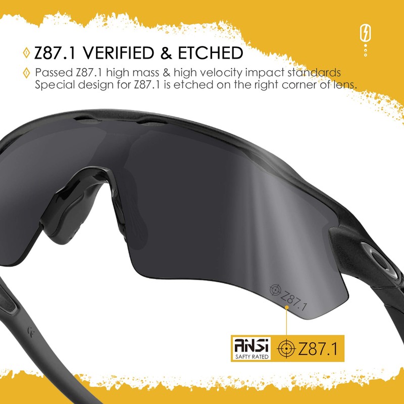 AOZAN ANSI Z87.1 Replacement Lenses Compatible with Oakley M Frame