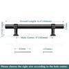 GOBEKOR 1 Pack Cabinet Handle Matte Black Kitchen Cabinet Pull