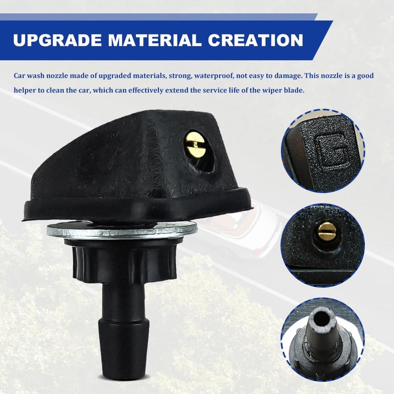 Lyxheth 2PCS Car Front Windshield Washer, Windshield Sprayer Nozzle, Windshield