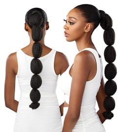 Sensationnel Lulu pony wrap hairextensions- 6 high heat synthetic yaki pony tail or up do hair wig piece (SM2/27)