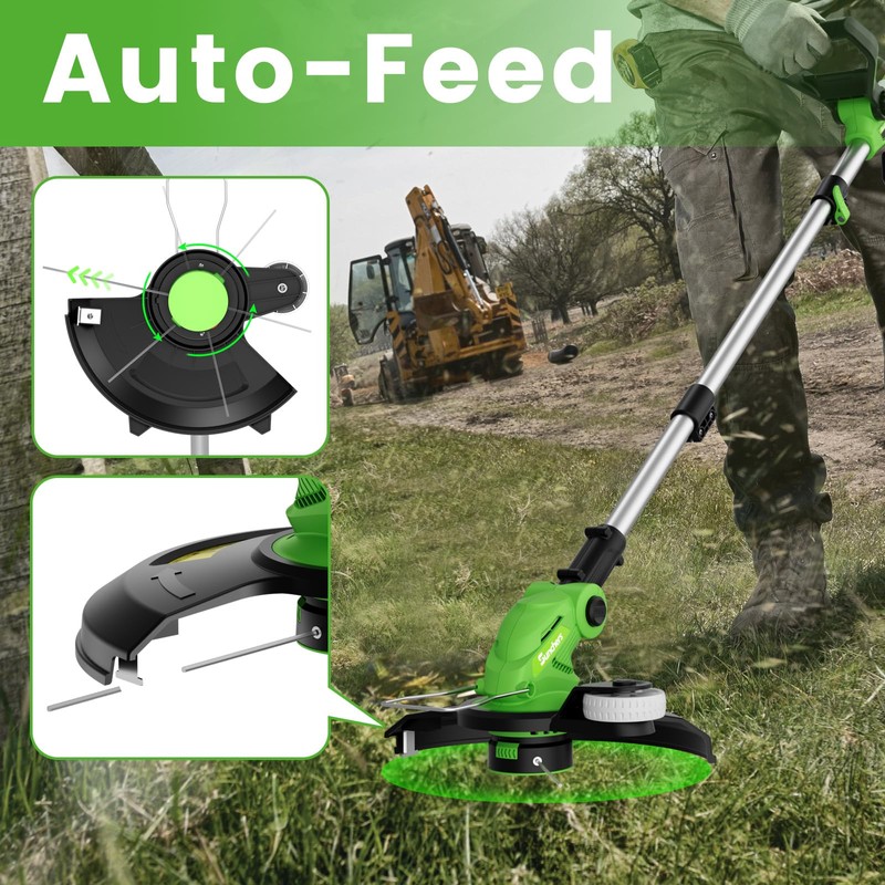 20V 12" Cordless String Trimmer With 2 X 4.0ah Battery