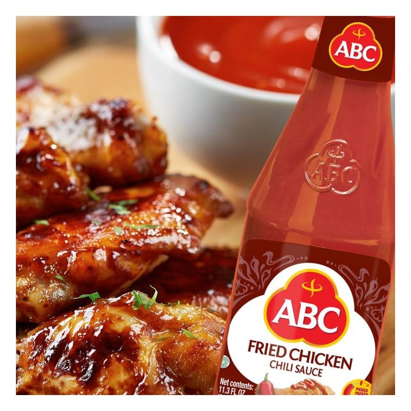 ABC Fried Chicken Chili Sauce, 11.3 Oz, Spicy Sriracha Style