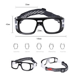 SooGree - Gafas deportivas para baloncesto y fútbol, para hombres y mujeres, gafas de seguridad, gafas deportivas, antivaho y golpes, gafas usables (azul)