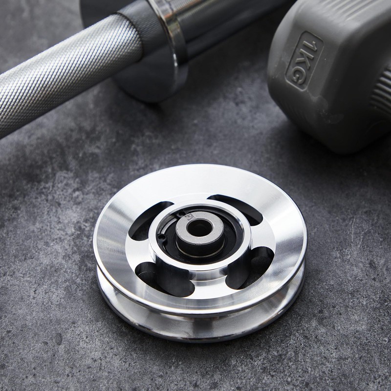 4 Pcs Aluminum Pulleys for Cable Machine Set, 90mm Aluminum