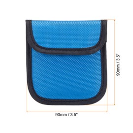 PATIKIL 2 Pcs Lens Filter Case, Camera Filter Case Portable Lens Filter Pouch Photography Fit Camera Bag Coat Pocket Drone for 25mm-58mm, Blue