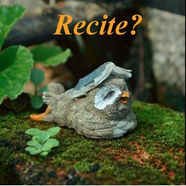 Gemmia Miniature Book Lover Figurine- Mini Reciting Owl Statue