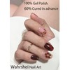 Semi Cured Gel Nail Strips, Khaki Leopard 20pcs Adhesive UV