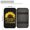Biyejit Car Center Console Pad, Sunflower Butterfly Print Neoprene Auto