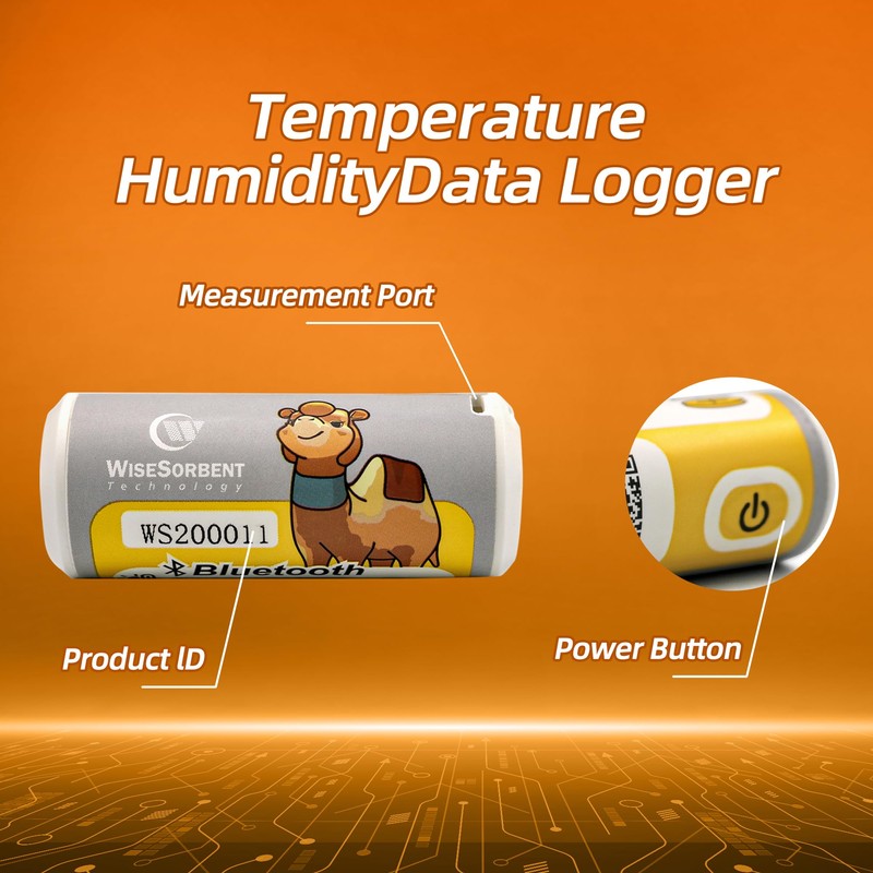 Wisesorb Temp/Humidity Data Logger, Bluetooth