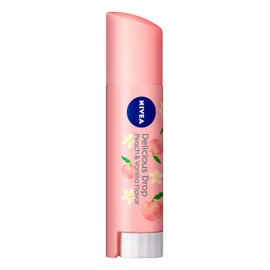 Nivea Flavor Lip Delicious Drop Peach Flavor 0.12 oz (3.5g)