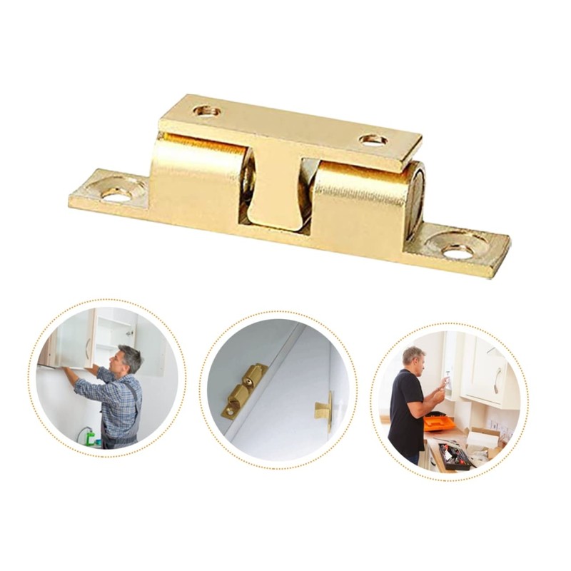 LALAFINA 3Pcs Ball Catch Solid Door Latch for Cabinets and
