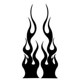 SUNTRADE 1 Set (10 Pcs) Motorcycles Helmets Flame Stickers Car Motorcycles Flame Shape Decals (Blackx5)