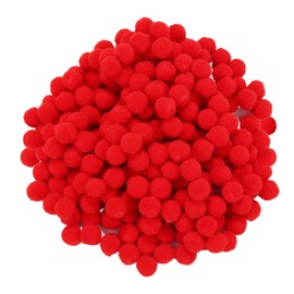 Sumind 250 Pieces Mini Pompoms Small Fluffy Pom Poms for Decor Arts Crafts DIY, Red (10 mm)