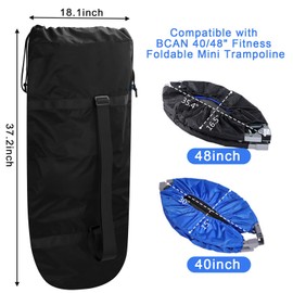 Xxerciz Carrier Bag for Foldable Mini Trampoline, Outdoor Travel Storage Bag with Shoulder Strap with Drawstring for Gym Sports Home Storage