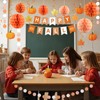 YTHETM Fall Party Decorations Happy Fall Banner with Honeycomb Balls