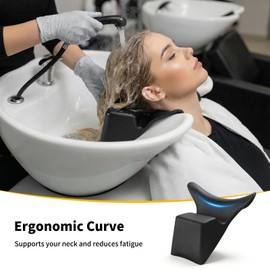AISEELY Shampoo Bowl Neck Rest, Ergonomic Gel Neck Pad for Shampoo Sink, Rubber Salon Sink Neck Rest, Professional Shampoo Bowl Neck Cushion Support for Home Salon, Barber Shop & Beauty Salon