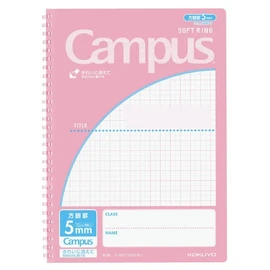 Kokuyo Campus Soft Ring Notebook, For Use B5, Light Pink, S211S10-5LP [Bulk Purchase 5 Books]