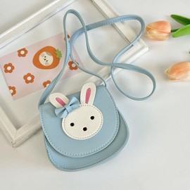 TAXTYHRE Children's Shoulder Bag Girls, Cute Rabbit CrossBody Bag, Rabbit Bag Children, PU Leather Shoulder Bag, Easter Gifts for Children Girls, blue