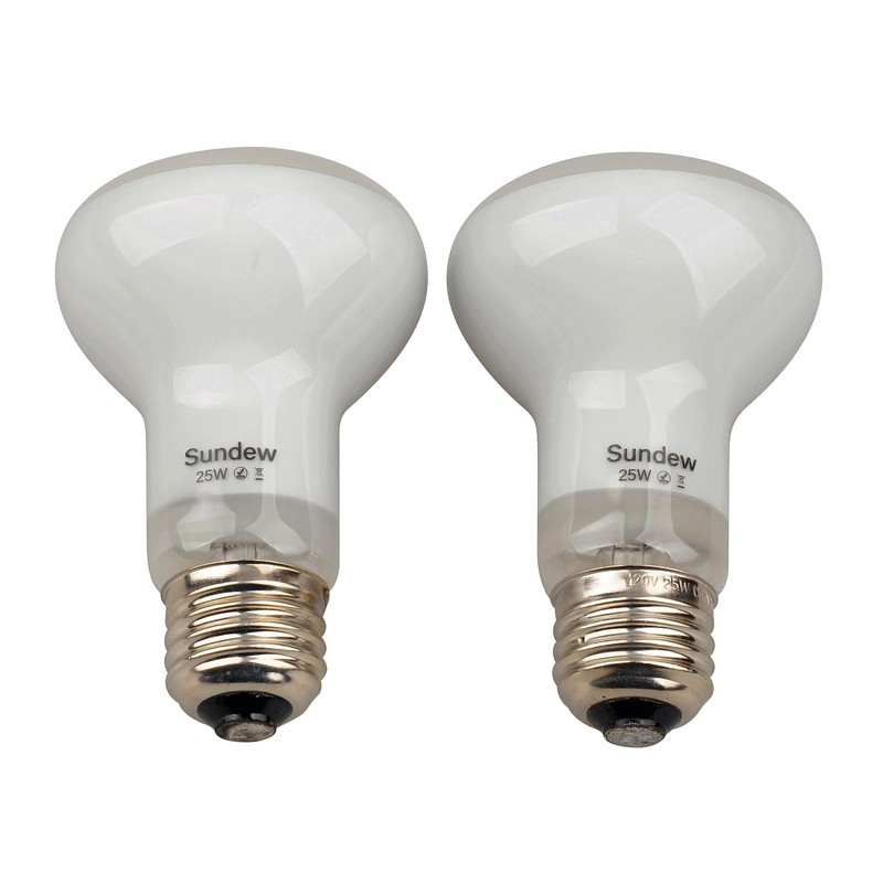 Sundew 2-Pack Reptile Heat Bulb, Dimmable Basking Spot Lamp for