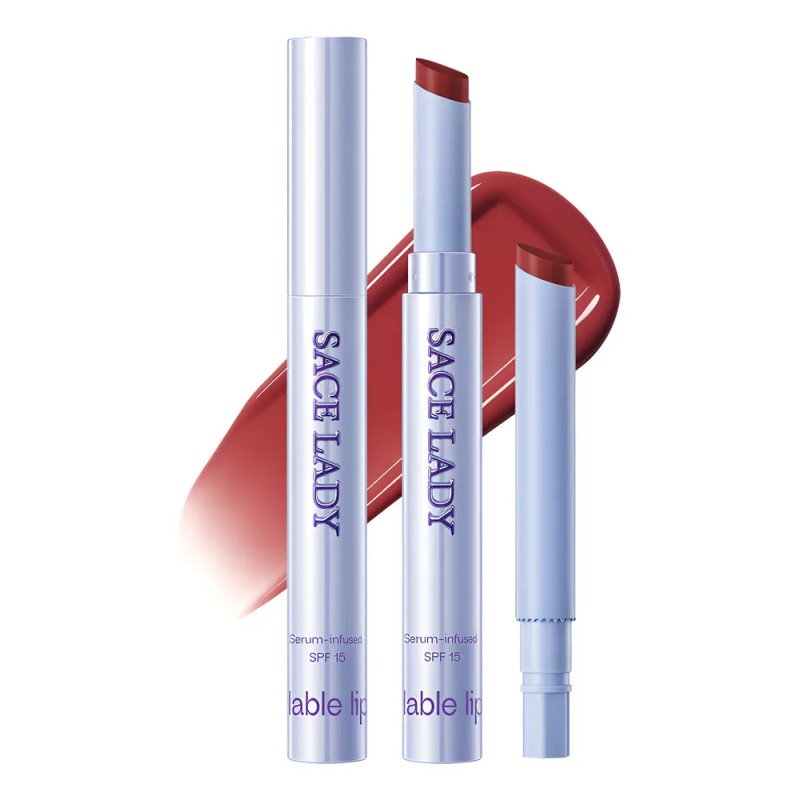Labial Sace Lady Barra Rojo Cremoso Larga Duración SPF 15