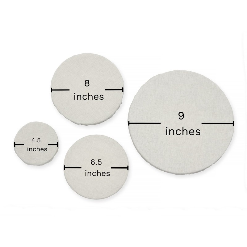 Reusable Cloth Bowl Covers - 8 Pack, 100% Cotton Fabric