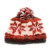 Hand Knit Wool Warm Beanie Hat Fleece Lined Snowflake Pattern