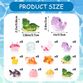Halloscume 96 Sets Employee Appreciation Gift Box Bulk Mini Resin Sea Ocean Animals Breathing Gift Bulk Emotional Support Positive Box for Staff Coworkers Team Mental Health Care