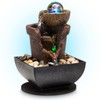 Tabletop Fountain Indoor Waterfall Meditation Fountain Office Relaxing Tabletop Fountain