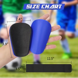 Mini Shin Guards Soccer,Extra Small Protective Equipment shin Guards for All Ages,Soccer Miniature Shin Guards and 1 Pairs Shin Guards Strap Shin Fixed Straps, Calf Protective Gear Shin