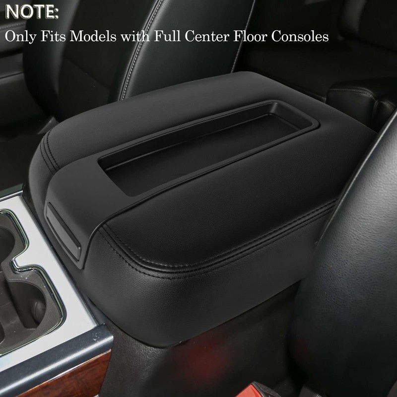 LCWRGS Center Console Lid Black Armrest Cover Replacement for 2007-2014