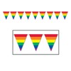Beistle Rainbow Pennant Banner, 10 by 12-Feet
