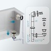 Tubular Bath Tub Drain Kit 1-1/2" with Brushed Tip-Toe Bathtub