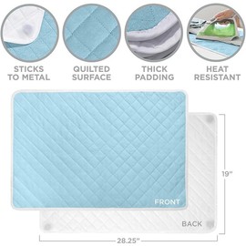Ironing Mat, Laundry Mat, 28.25” X 19”, Blue, Quilted, Washer and Dryer Countertop, Ironing Pad Accessories