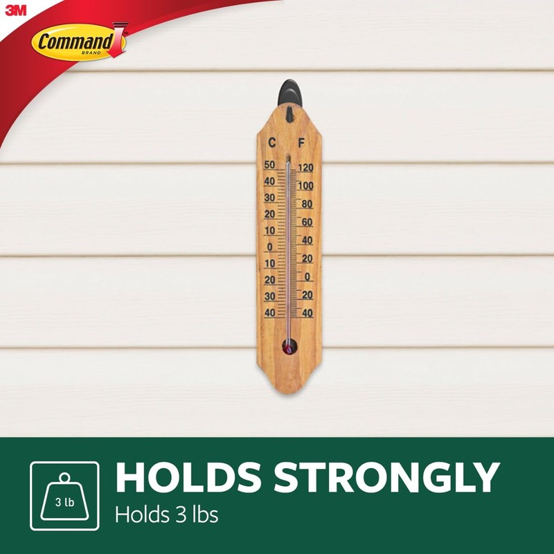 Command Outdoor Terrace Hooks, 2 Hooks and 4 Command Strips,