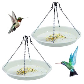 Bird Seed Catcher Tray Platforms 12" Bird Feeders Big Hanging Trays Platform can be Used for Most Feeders to Catch Dropped Seed and Shells for Outdoor Courtyard Gardens to Attract Birds (2PCS)