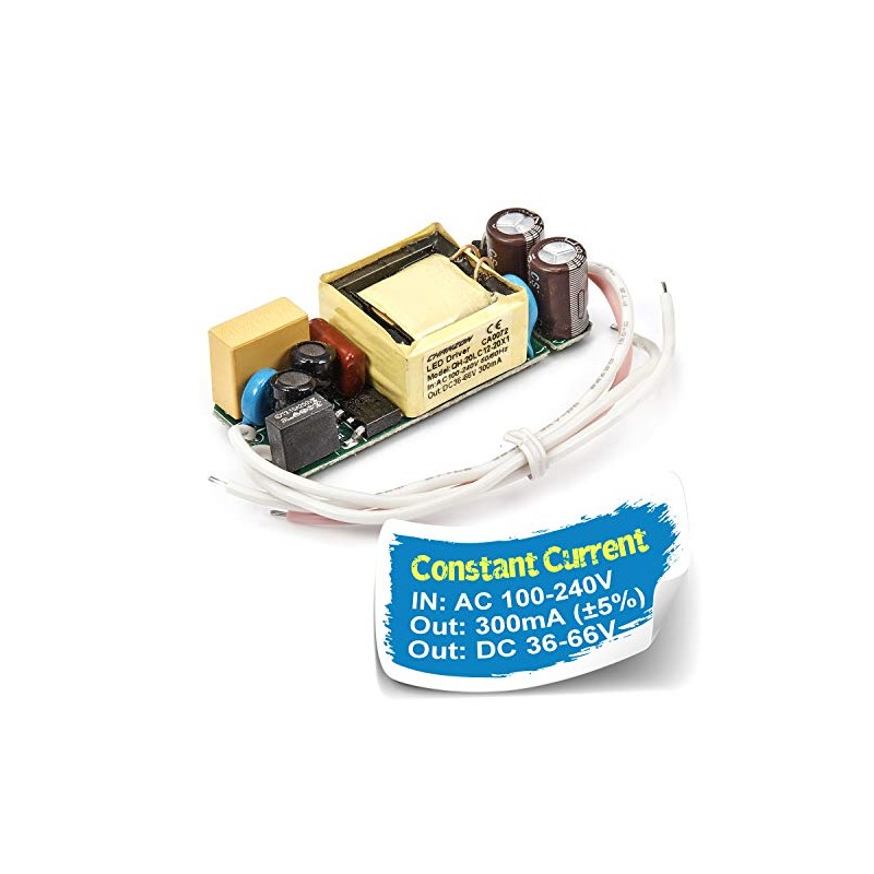Chanzon LED Driver 300mA (Constant Current Output) 36V-66V (Input 100-240V